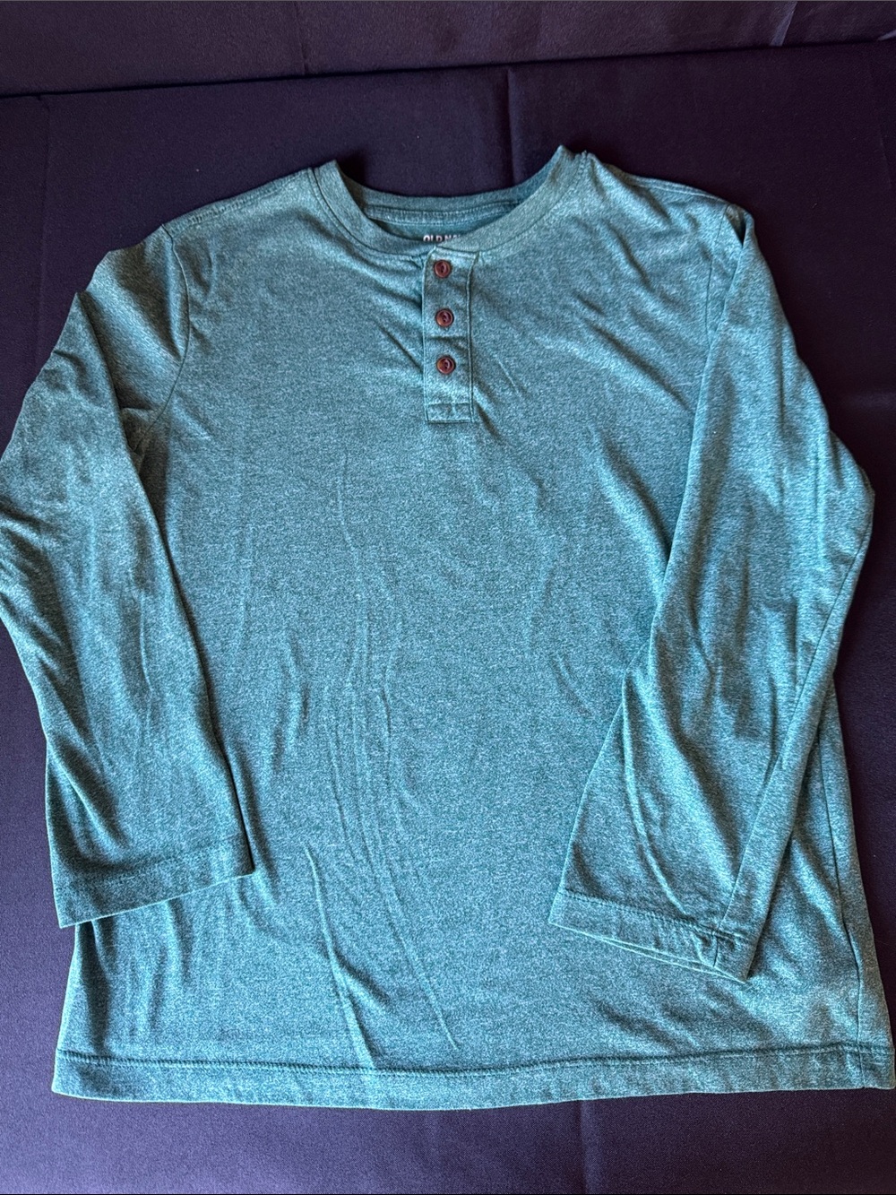 Old Navy Teal Green Long-Sleeve Henley